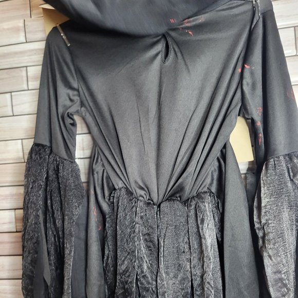 New Soulless Reaper‎ Halloween Costume Girl's Medium 7-8 Black Dress Up Outfit - Picture 11 of 14